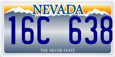 NV license plate 16C638