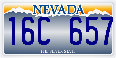NV license plate 16C657