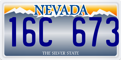 NV license plate 16C673