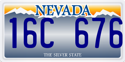 NV license plate 16C676