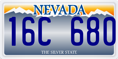 NV license plate 16C680