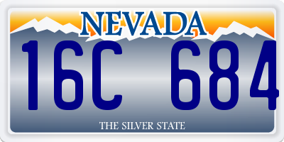 NV license plate 16C684