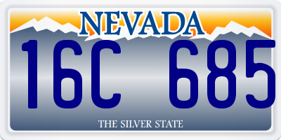 NV license plate 16C685