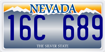 NV license plate 16C689