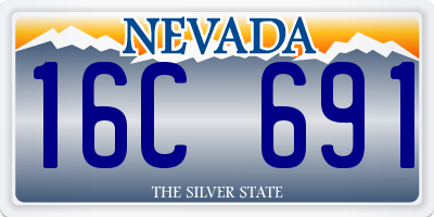 NV license plate 16C691