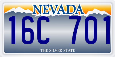 NV license plate 16C701