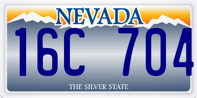 NV license plate 16C704