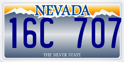 NV license plate 16C707