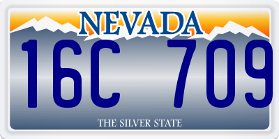 NV license plate 16C709