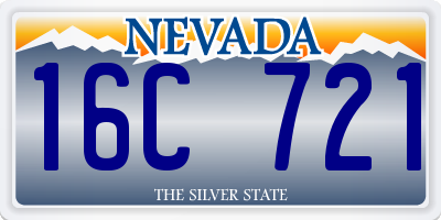 NV license plate 16C721