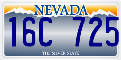 NV license plate 16C725