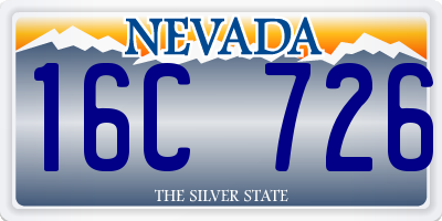 NV license plate 16C726