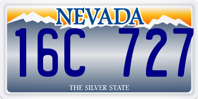 NV license plate 16C727