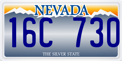 NV license plate 16C730