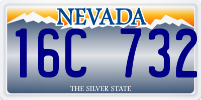 NV license plate 16C732