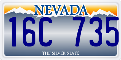 NV license plate 16C735