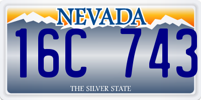 NV license plate 16C743