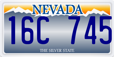 NV license plate 16C745
