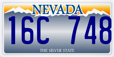 NV license plate 16C748