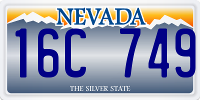 NV license plate 16C749