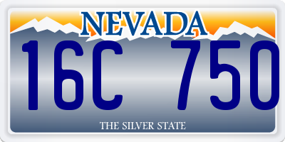NV license plate 16C750