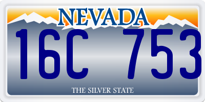 NV license plate 16C753
