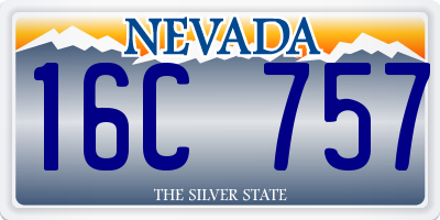 NV license plate 16C757