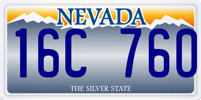 NV license plate 16C760