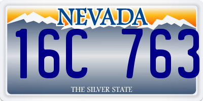 NV license plate 16C763