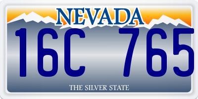 NV license plate 16C765