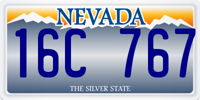 NV license plate 16C767