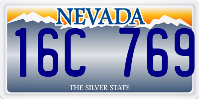 NV license plate 16C769