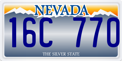 NV license plate 16C770