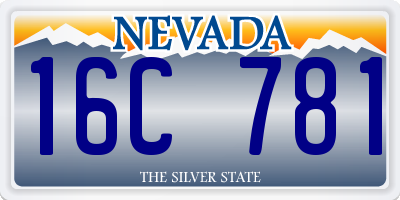 NV license plate 16C781