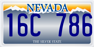 NV license plate 16C786