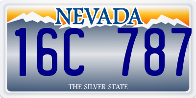 NV license plate 16C787