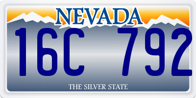 NV license plate 16C792