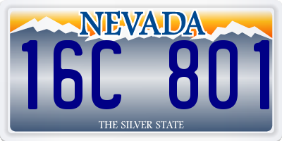 NV license plate 16C801
