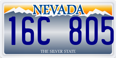 NV license plate 16C805