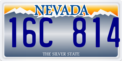 NV license plate 16C814