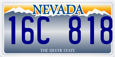 NV license plate 16C818