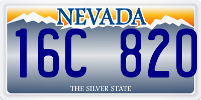 NV license plate 16C820