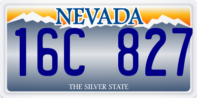 NV license plate 16C827
