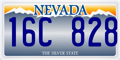 NV license plate 16C828
