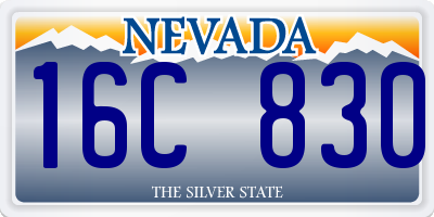 NV license plate 16C830