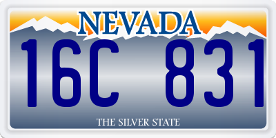 NV license plate 16C831