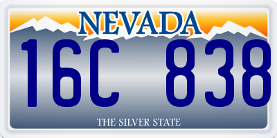NV license plate 16C838