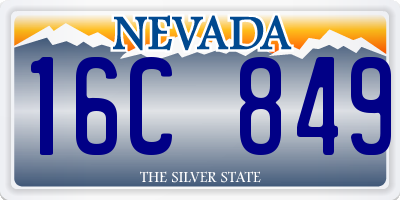 NV license plate 16C849