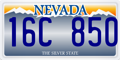 NV license plate 16C850