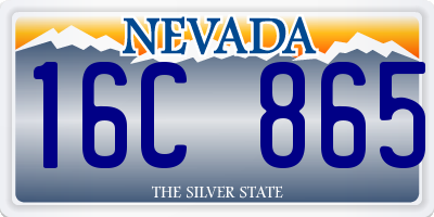 NV license plate 16C865
